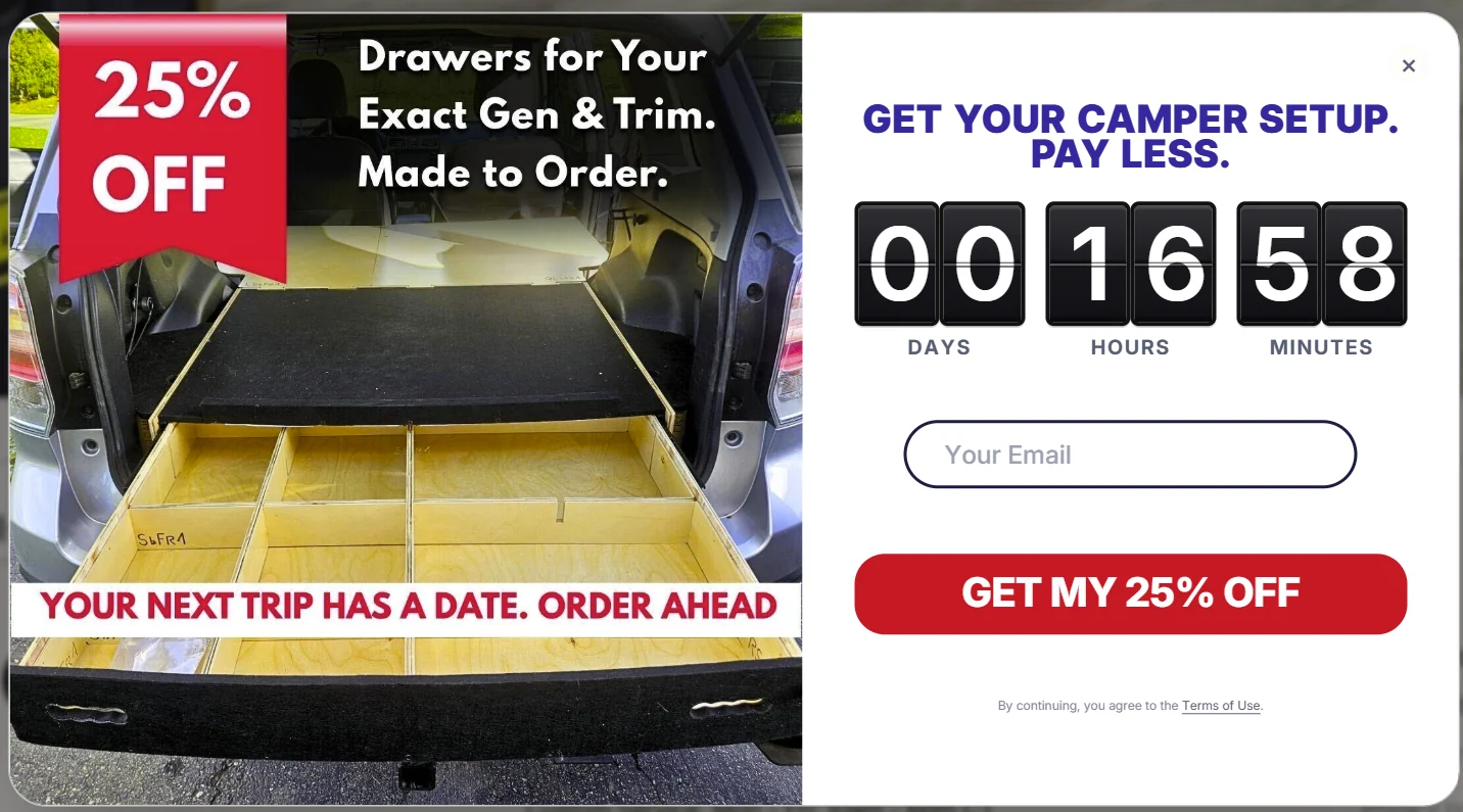 WheelsFeels 25 percent off promotion saying Your next trip has a date, order ahead